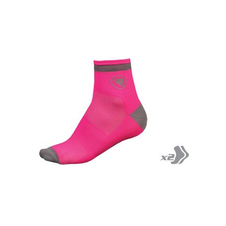 Chaussettes Luminite femme rose Endura (lot de 2)