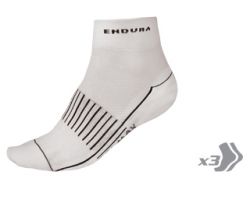 Chaussettes Race coolmax II blanche (lot de 3) Endura