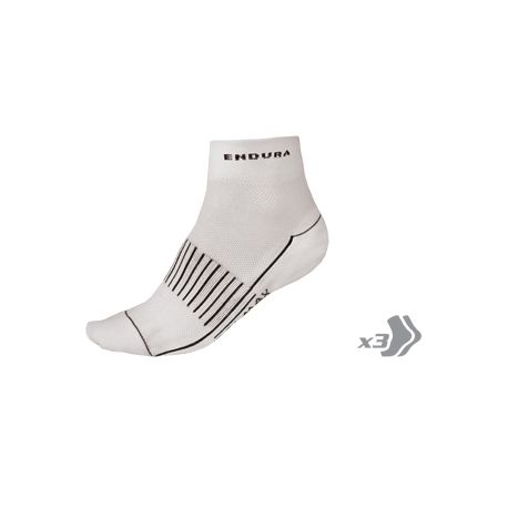 Chaussettes Race coolmax II blanche (lot de 3) Endura