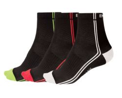 Chaussettes coolmax rayures (lot de 3) Endura