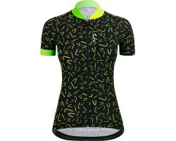 Maillot MC Valentia noir/vert Liv